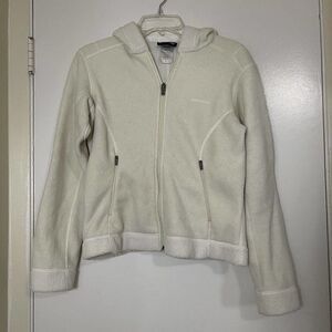 PATAGONIA Synchilla Ivory White Fleece Sherpa full zip jacket women small